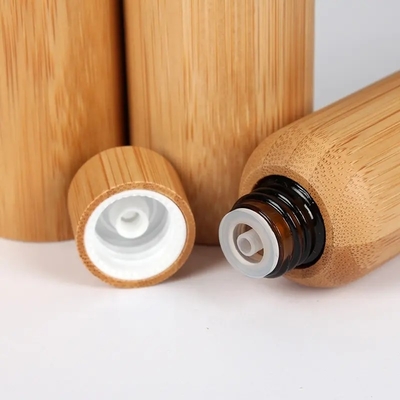 15ml 30ml 50ml 빈 대나무 화장품 에센셜 오일 유리 병 스크루 캡