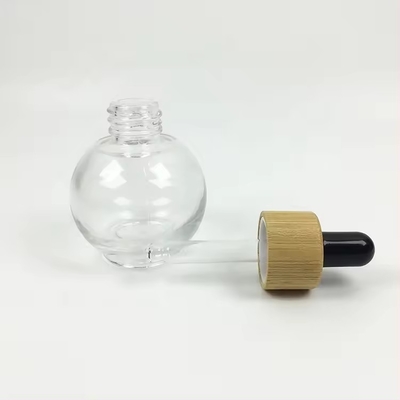 공 모양 20ml 30ml 분홍색 향수 빈 화장품 에센셜 오일 드롭퍼 병