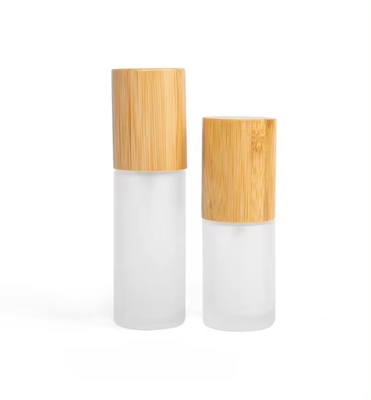 30ml 50ml 60ml 꽁꽁 된 유리 안개 스프레이 병과 대나무 캡 30ml-D37*H103
