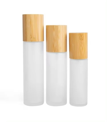 30ml 50ml 60ml 꽁꽁 된 유리 안개 스프레이 병과 대나무 캡 30ml-D37*H103