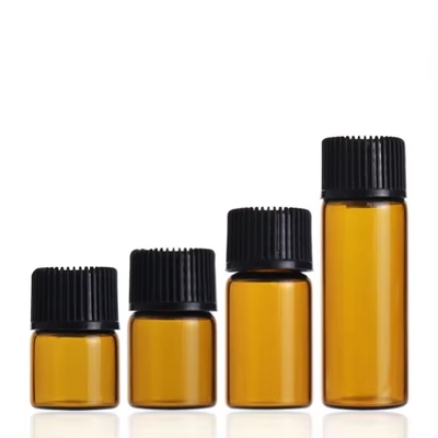 1ml 2ml 3ml 5ml 앰버 글래스 향수 병 스크루 캡 화장품 병