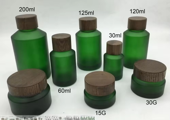 30g,50g,15ml,30ml,60ml,120ml, 녹색 얼음 유리 병