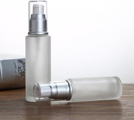 120ml 4oz Frosted Glass Lotion 병 펌프 디스펜서 병 화장품 병
