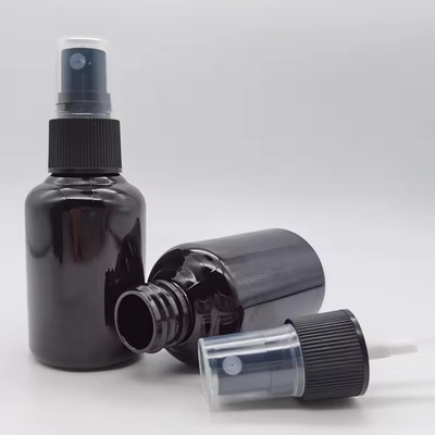 50ML PET 반짝이는 검은 플라스틱 화장품 스프레이 병