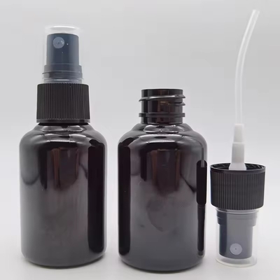 50ML PET 반짝이는 검은 플라스틱 화장품 스프레이 병