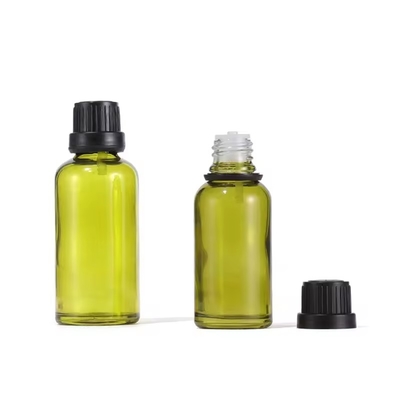 10ml 15ml 30ml 올리브 녹색 오리피스 감소기 에센셜 오일 뚜?? 이 있는 유리 병