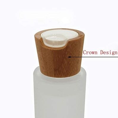 20/410 20mm 유리 화장품 병 100ml 대나무 뚜껑 화장품 항아리