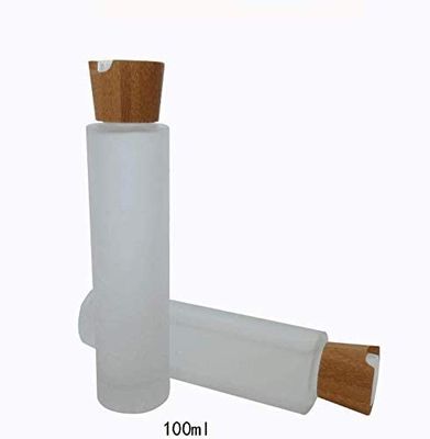20/410 20mm 유리 화장품 병 100ml 대나무 뚜껑 화장품 항아리
