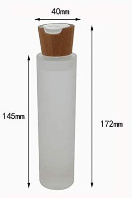 20/410 20mm 유리 화장품 병 100ml 대나무 뚜껑 화장품 항아리