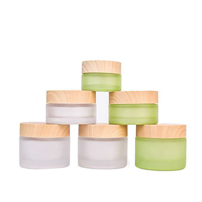 50g 플라스틱 작은 화장품 샘플 용기 46mm 120g 대나무 뚜껑