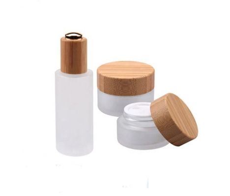 50g 플라스틱 작은 화장품 샘플 용기 46mm 120g 대나무 뚜껑