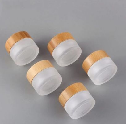 50g 플라스틱 작은 화장품 샘플 용기 46mm 120g 대나무 뚜껑