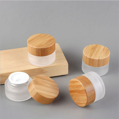 50g 플라스틱 작은 화장품 샘플 용기 46mm 120g 대나무 뚜껑