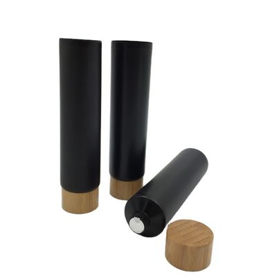 화장품 대나무 뚜껑 40/400 40MM를 위해 포장하는 200ml 알루미늄 화장용 연약한 관