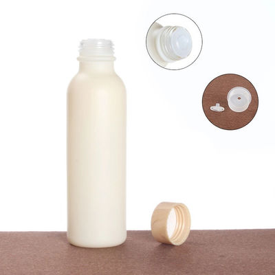 대나무 뚜껑 47mm를 가진 단지 110ml 47/400 나사 모자 유리제 화장용 병 단지