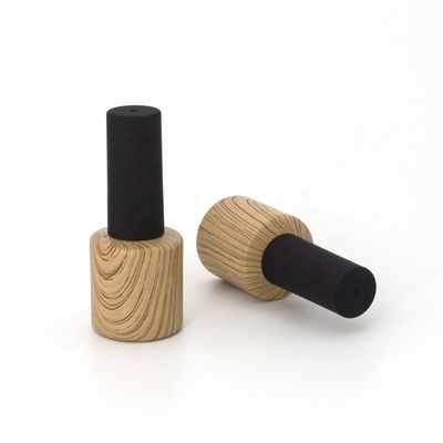 블랙 병 젤 유리 매니큐어 병 대나무 ODM 10ml 0.5oz