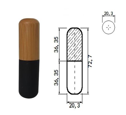 4ml 다시 채울 수 있는 빈 립스틱 용기 튜브 Diy 대나무 모자 21mm OEM