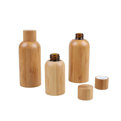 47mm 35ml 대나무 뚜껑을 가진 다시 채울 수 있는 화장용 포장 단지 28/400