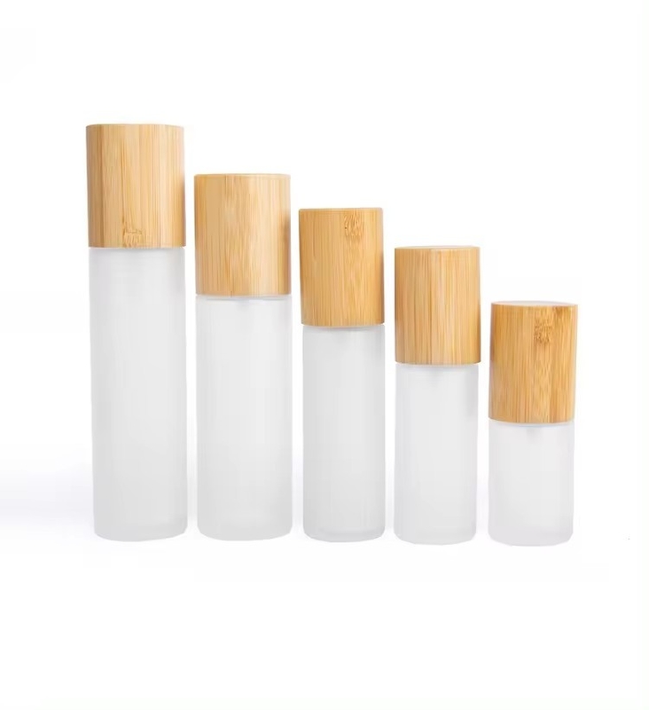 30ml 50ml 60ml 꽁꽁 된 유리 안개 스프레이 병과 대나무 캡 30ml-D37*H103