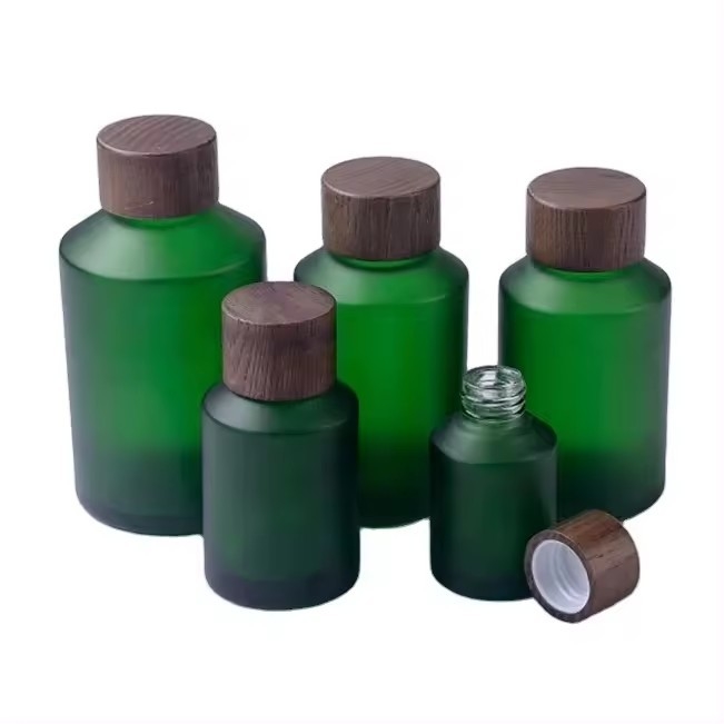 30g,50g,15ml,30ml,60ml,120ml, 녹색 얼음 유리 병